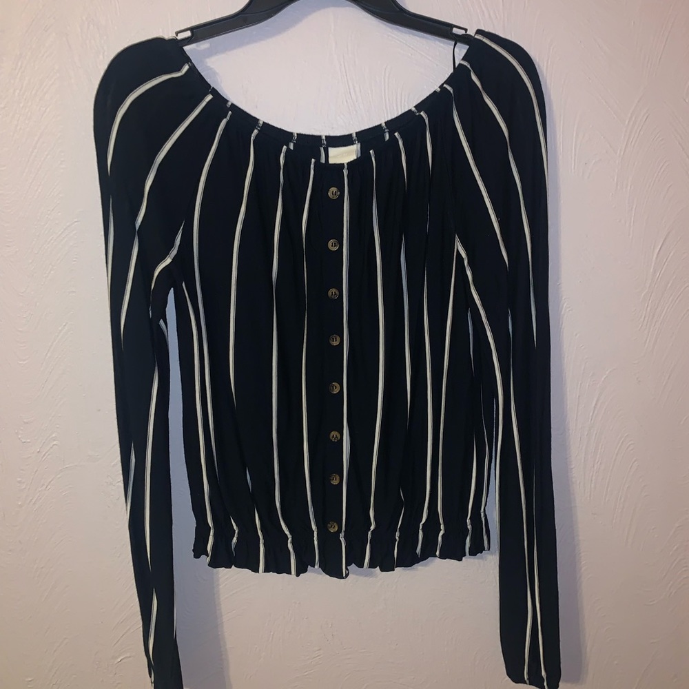 H&M stripes long sleeve blouse